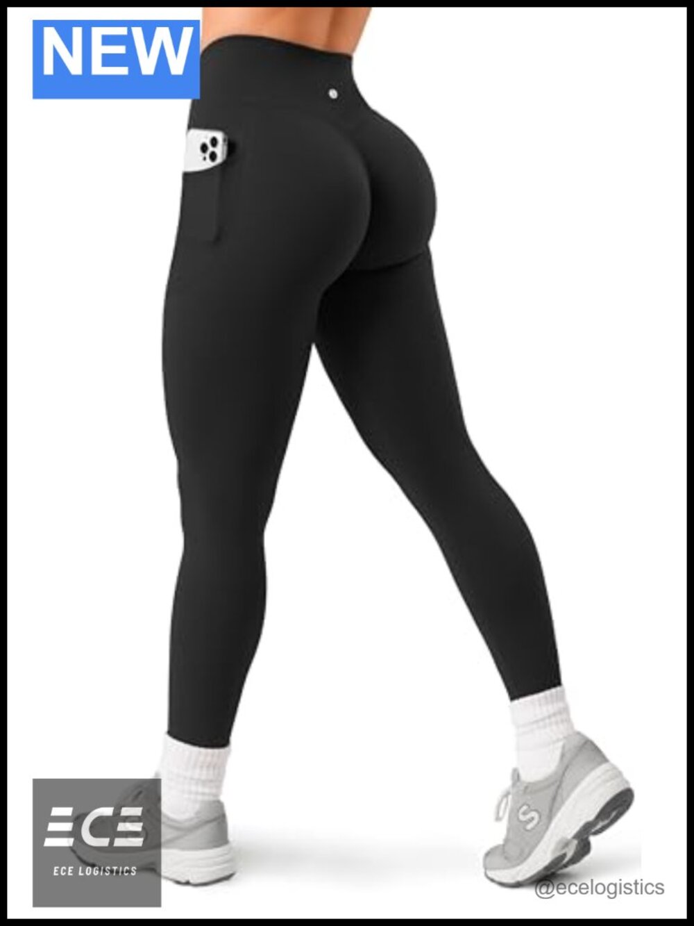 Sogetdo Yoga Leggings with Pockets High Rise No Front Seam